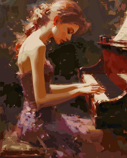 Beautiful female pianist 3