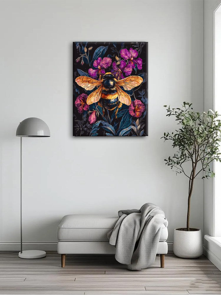 Bee & Peony Impasto