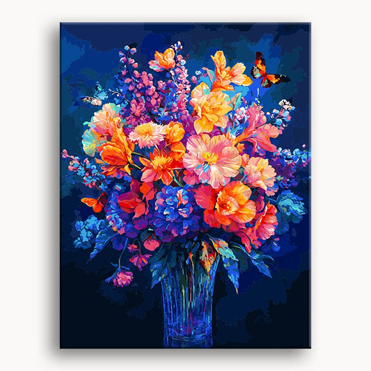 Blue Curtain Flower Dance