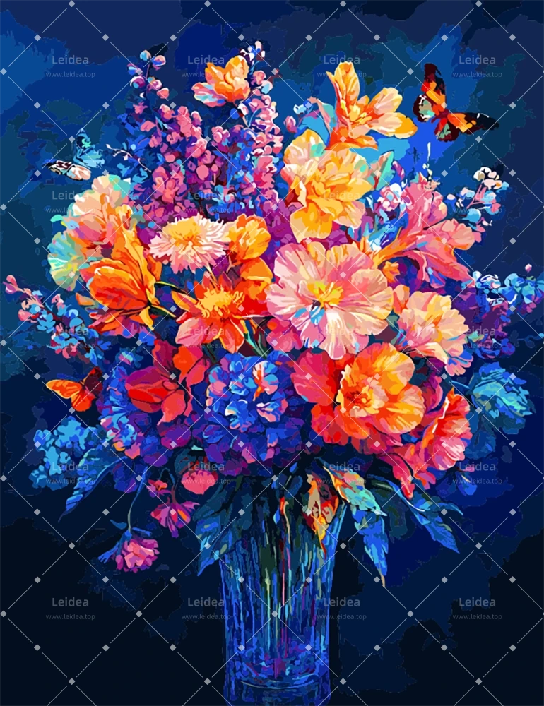Blue Curtain Flower Dance