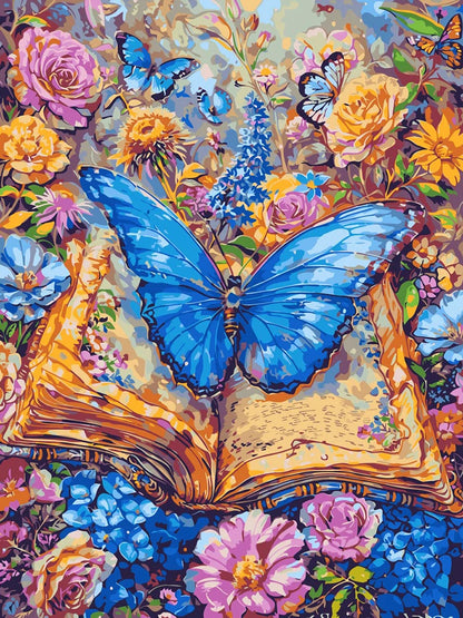 Blue Butterfly in the Book