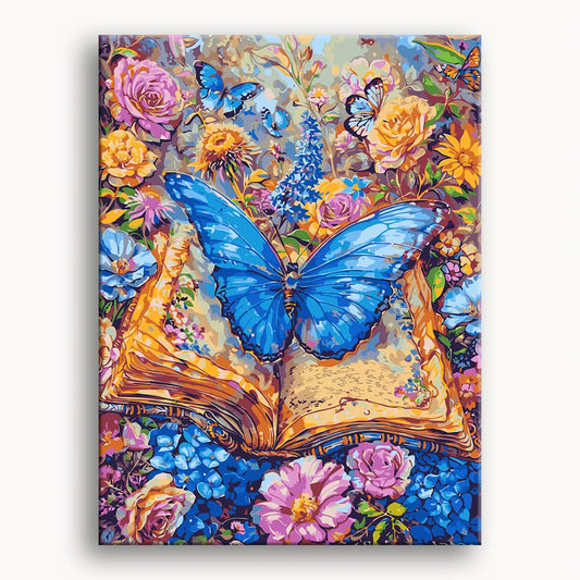 Blue Butterfly in the Book
