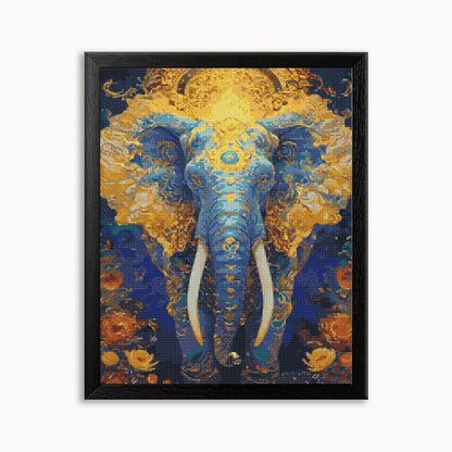 Blue Golden Elephant 1 Diamond Painting 30/40 40/50 50/60