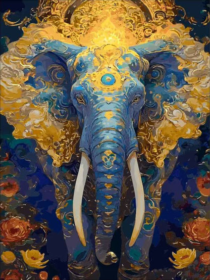 Blue Golden Elephant 1