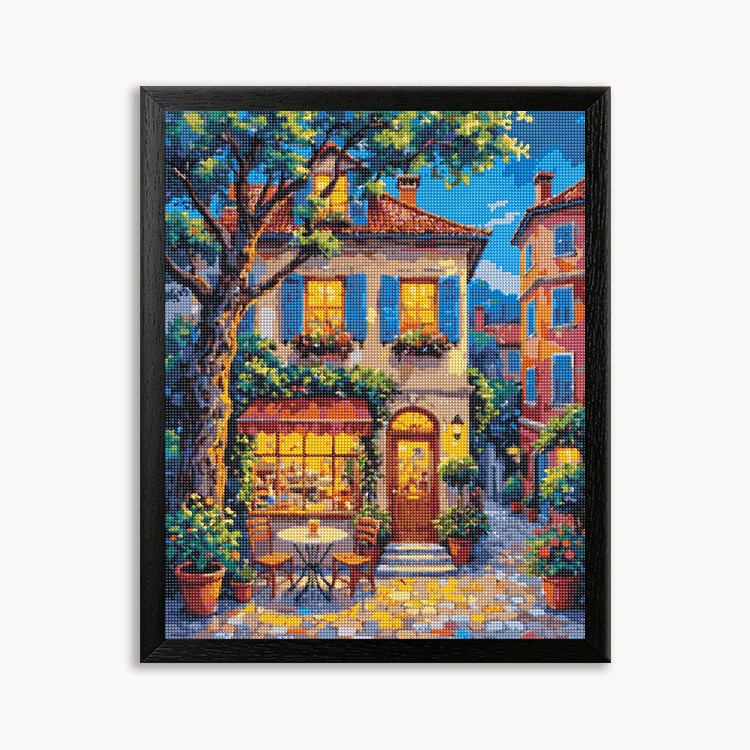 Blue Window Flower Shadow Diamond Painting 30/40 40/50 50/60