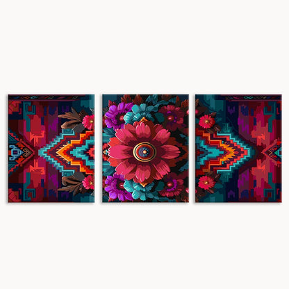 Boho Tribal Bloom (Set of 3 PCS) Paint By Numbers
