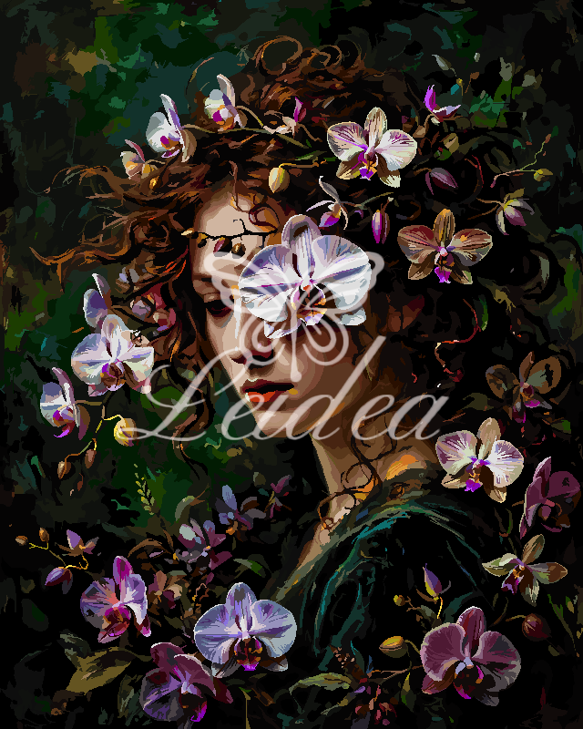 Bold Impasto Wild Floral Lady