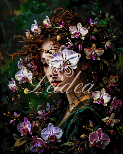 Bold Impasto Wild Floral Lady