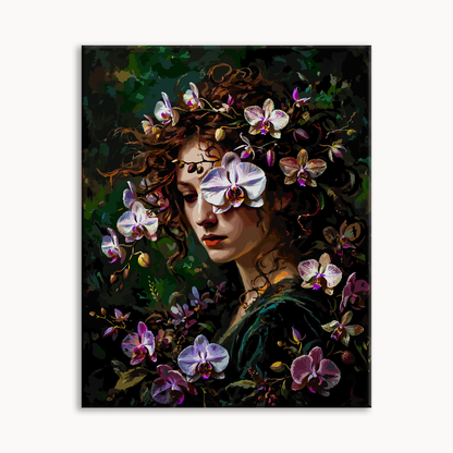 Bold Impasto Wild Floral Lady