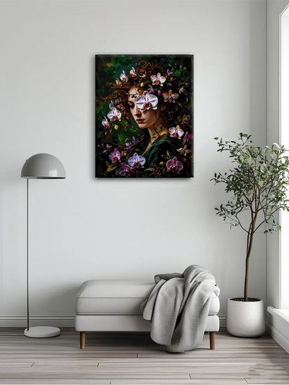 Bold Impasto Wild Floral Lady