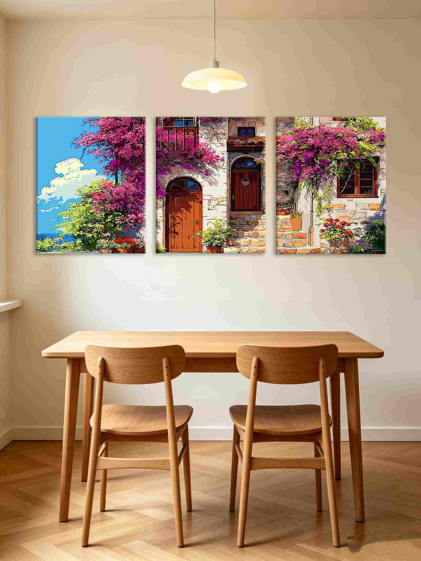 Bougainvillea Villa (Set of 3 PCS) Paint By Numbers