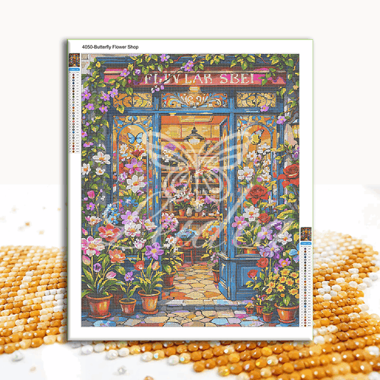 Butterfly Flower Shop Diamond Painting 30/40 40/50 50/60