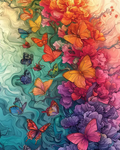 Butterfly Love Flower 8