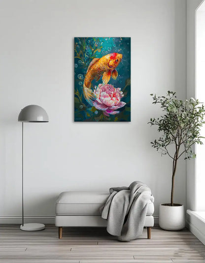 Carp and Flowers