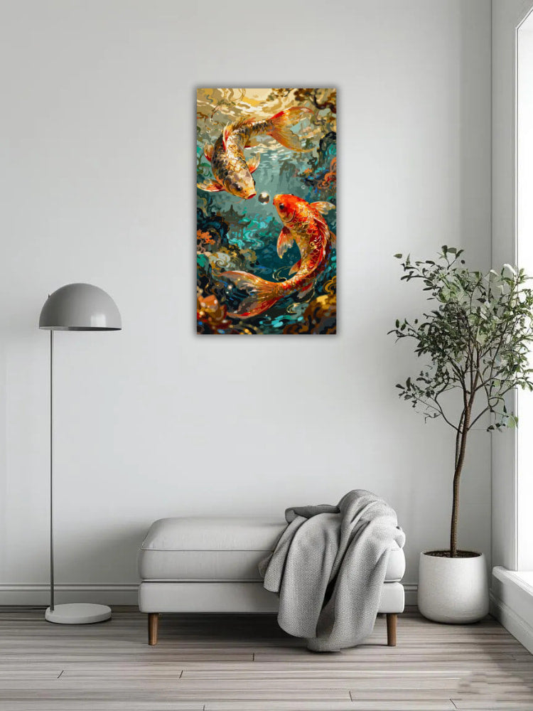 Carp playing with a pearl