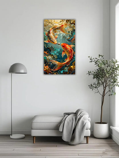 Carp playing with a pearl