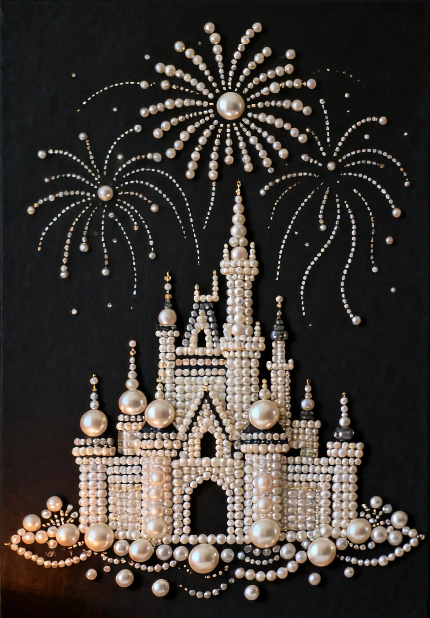 Castle Night Pearl Painting