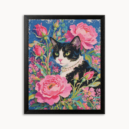 Cat in flowers Diamond Painting 30/40 40/50 50/60
