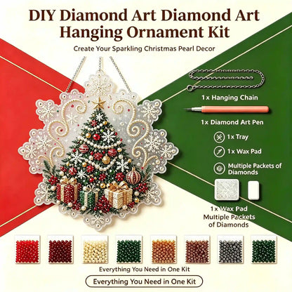 Christmas 12 Pearl Diamond Painting Suncatcher Kit