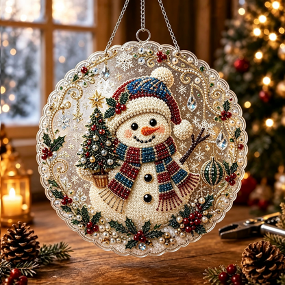 Christmas 16 Pearl Diamond Painting Suncatcher Kit