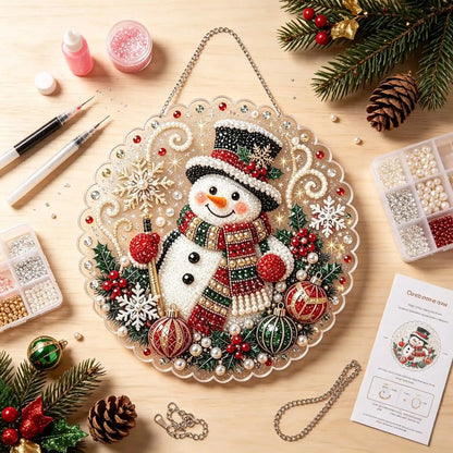 Christmas 2 Pearl Diamond Painting Suncatcher Kit