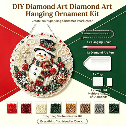 Christmas 2 Pearl Diamond Painting Suncatcher Kit