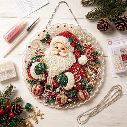 Christmas 6 Pearl Diamond Painting Suncatcher Kit