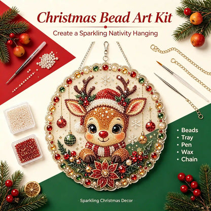 Christmas 7 Pearl Diamond Painting Suncatcher Kit