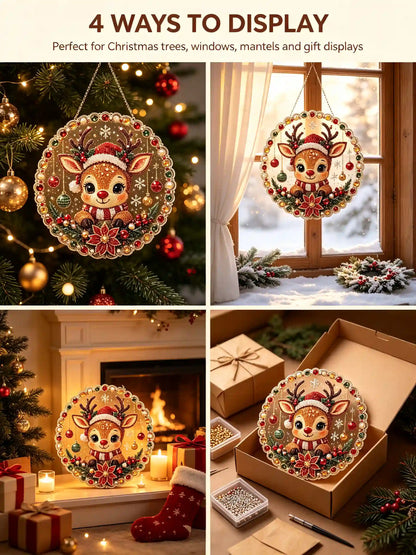 Christmas 7 Pearl Diamond Painting Suncatcher Kit