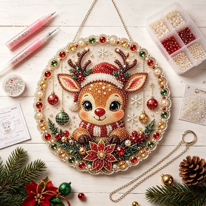 Christmas 7 Pearl Diamond Painting Suncatcher Kit