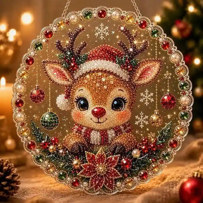 Christmas 7 Pearl Diamond Painting Suncatcher Kit