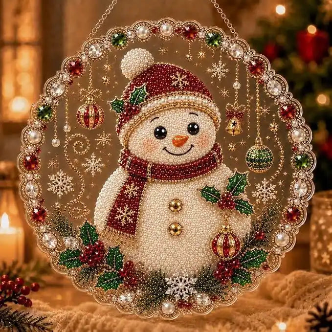 Christmas 9 Pearl Diamond Painting Suncatcher Kit