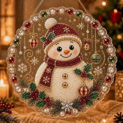 Christmas 9 Pearl Diamond Painting Suncatcher Kit