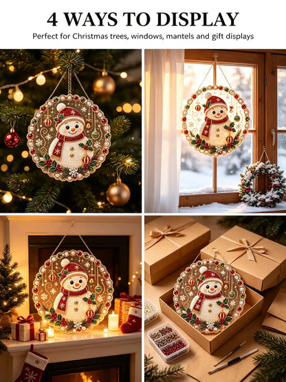 Christmas 9 Pearl Diamond Painting Suncatcher Kit