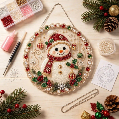 Christmas 9 Pearl Diamond Painting Suncatcher Kit
