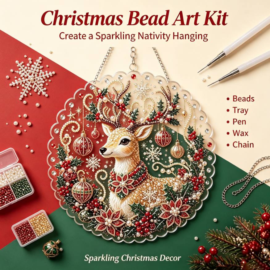 Christmas 1 Pearl Diamond Painting Suncatcher Kit
