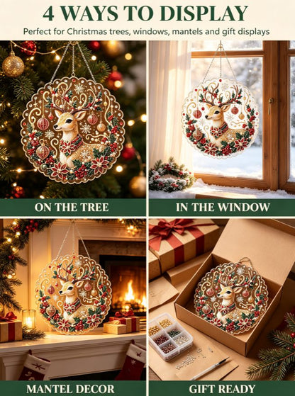 Christmas 1 Pearl Diamond Painting Suncatcher Kit