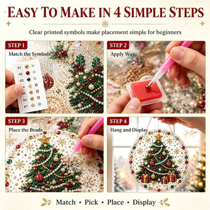 Christmas 1 Pearl Diamond Painting Suncatcher Kit