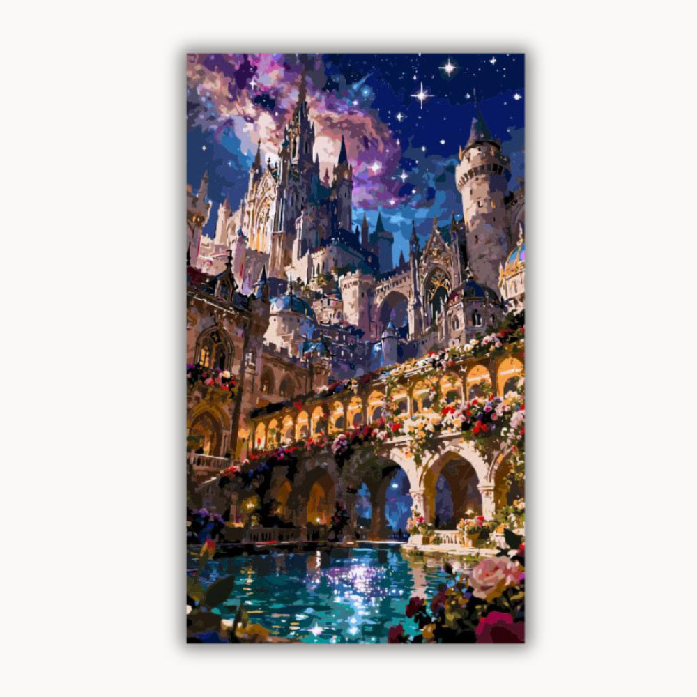 City under the starry night