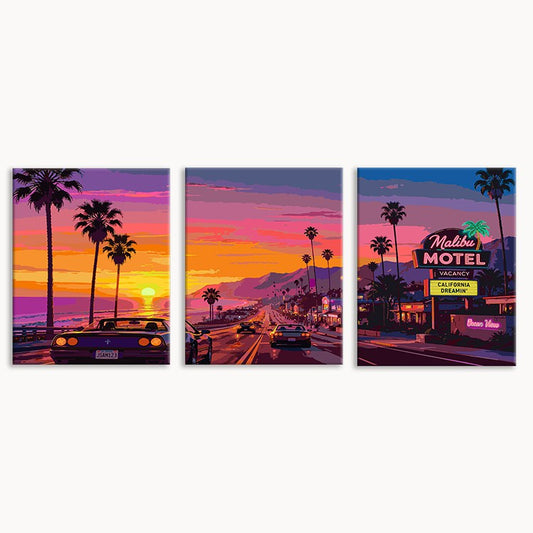 Coastal Highway (Set of 3 PCS) Paint By Numbers