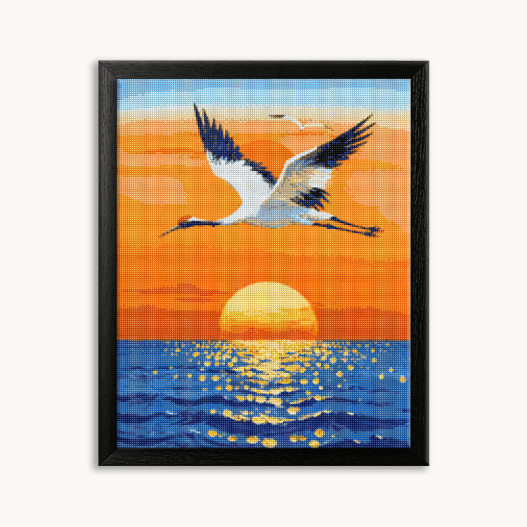 Crane in the clouds 1 Diamond Painting 30/40 40/50 50/60