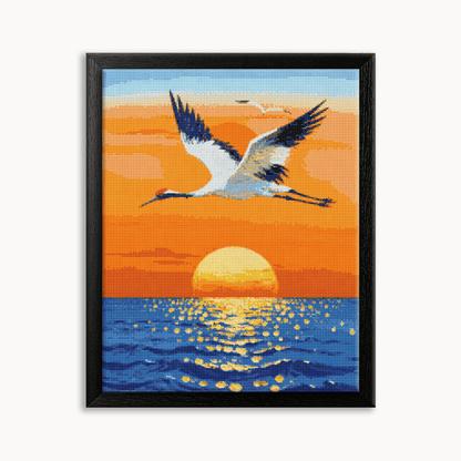 Crane in the clouds 1 Diamond Painting 30/40 40/50 50/60