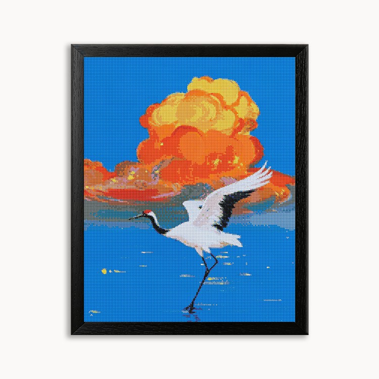 Crane in the clouds 2 Diamond Painting 30/40 40/50 50/60