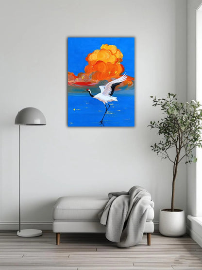 Crane in the clouds 2