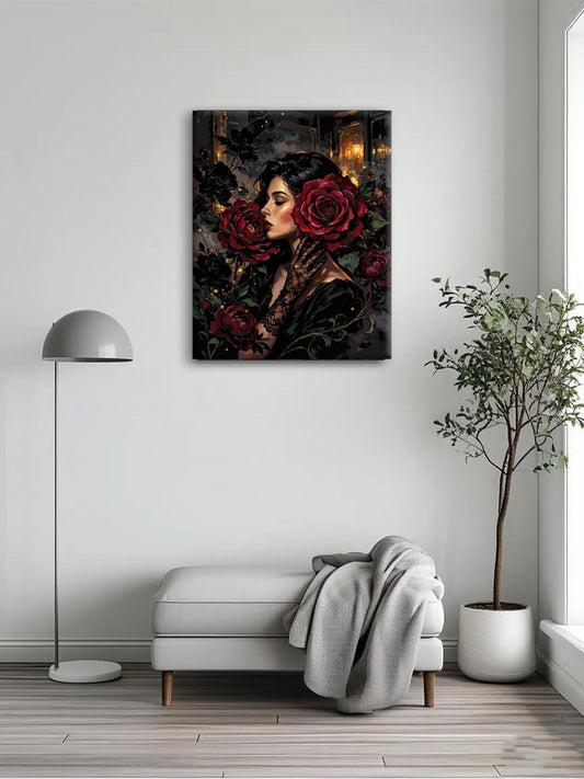 Dark Rose Whisper Paint By Numbers