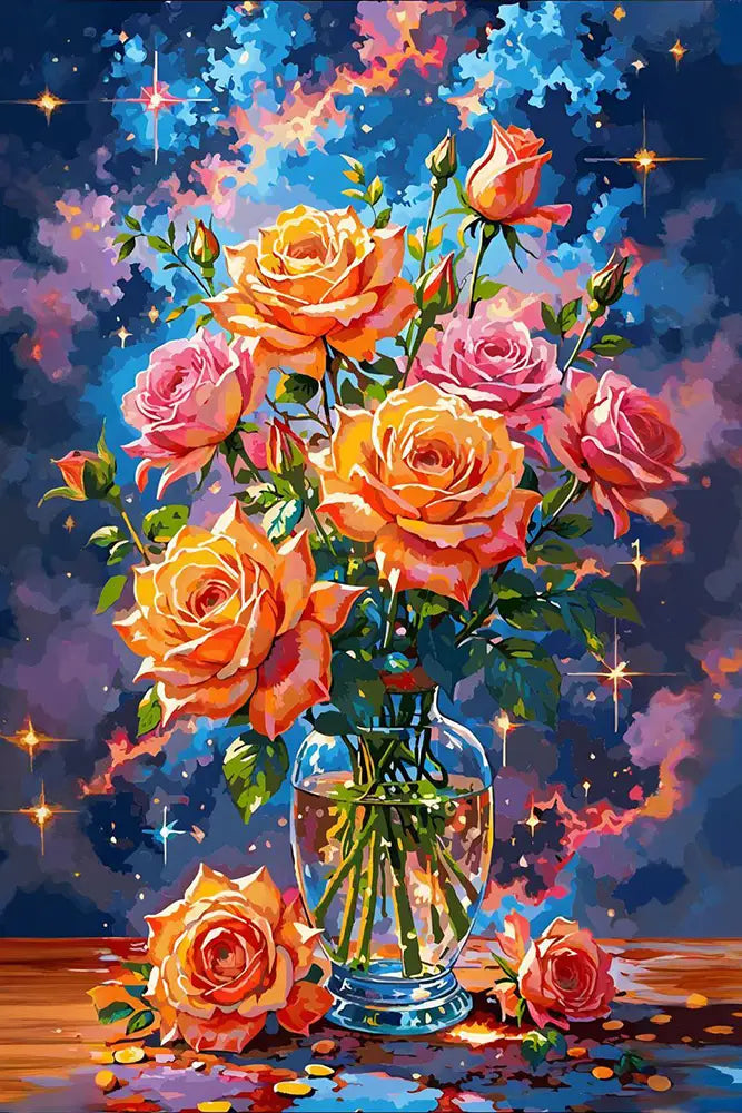 Dazzling Flowers in a Vase