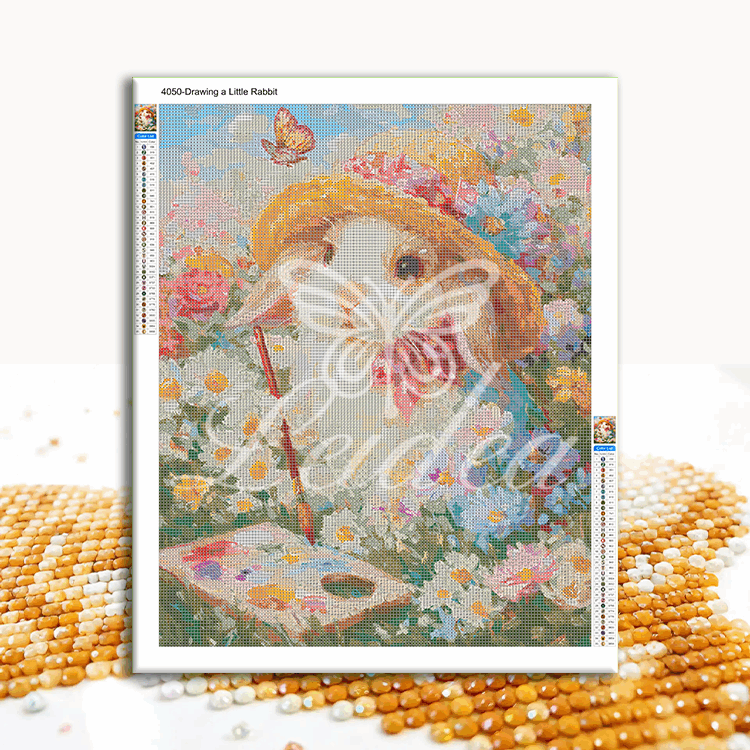 Drawing a Little Rabbit Diamond Painting 30/40 40/50 50/60