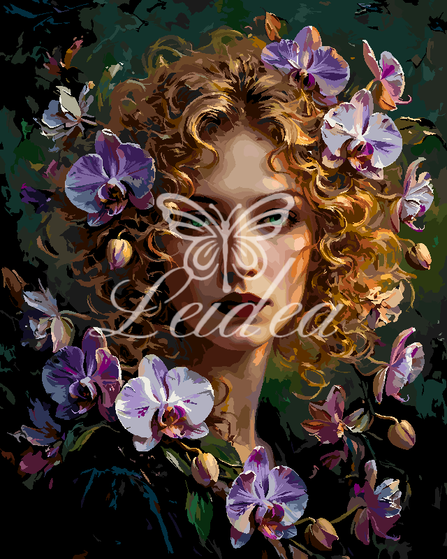 Emerald Eyed Floral Curly Muse