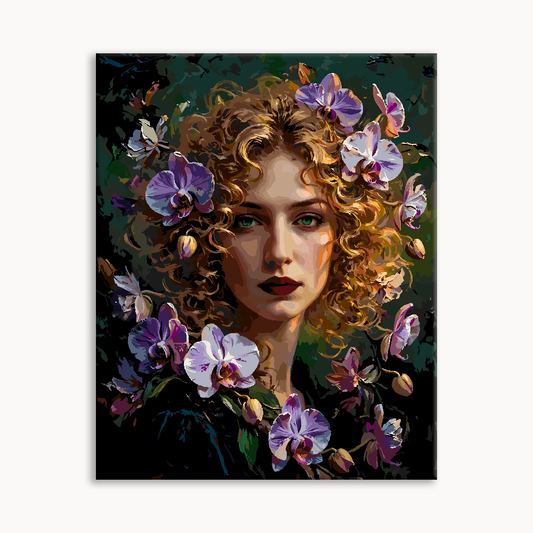 Emerald Eyed Floral Curly Muse