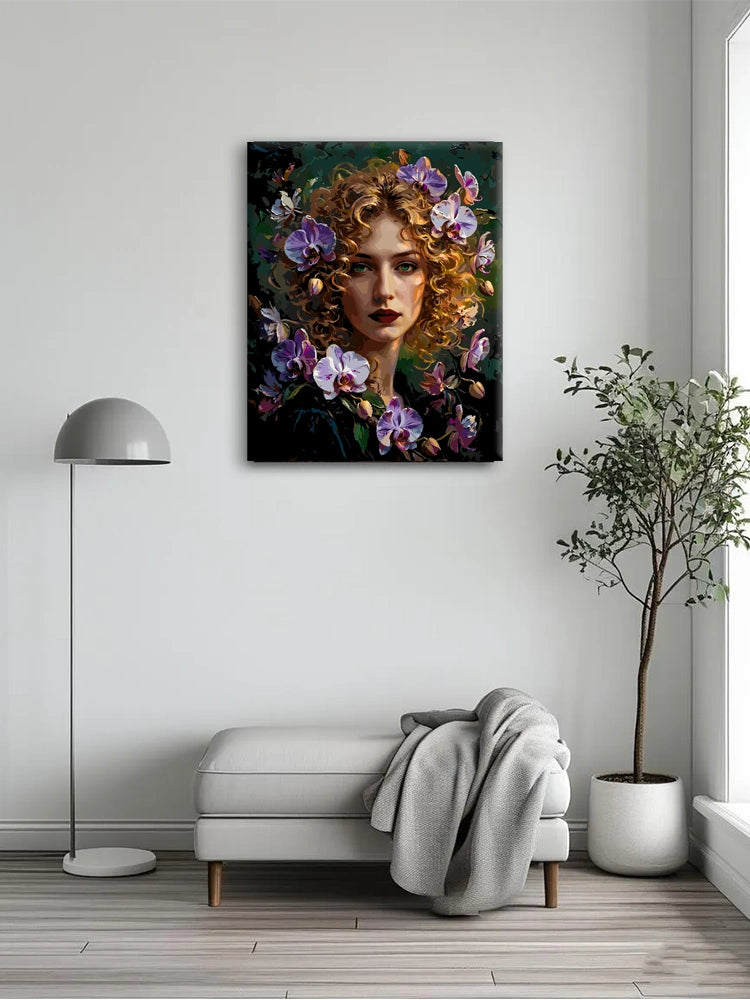 Emerald Eyed Floral Curly Muse